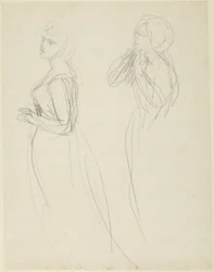 Two Studies of a Standing Woman