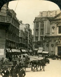 Piazza and Church of San Ferdinando, Naples, Italy