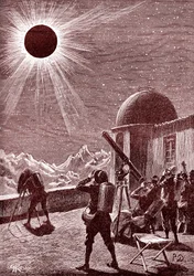 Explorers in the African Desert Look at the Eclipse (1888)
