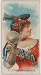 Caledonian Games, Scotland, from the Holidays series N80 for Duke brand cigarettes