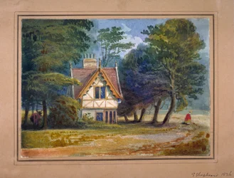 View of the Lodge in Hyde Park, London, 1826