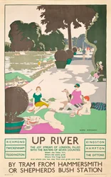 Up River, a London Transport Poster, 1926