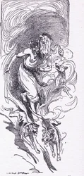 Brimo the wild witch huntress, from The Heroes published by George Allen and Unwin 1929
