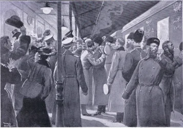 Czar Bidding Farewell to Officers of the Imperial Guard