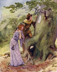 Ganymede and Aliena were strangely surprised to find the name of Rosalind carved on the trees?