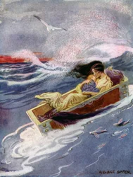 And away and out to sea floated the mother and her babe