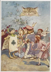 The Cheshire Cat Watching Alice and the Playing Card Executioner, with Others