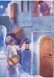 The unfriendly neighbour, from The Bible Picture Book published by Thomas Nelson