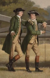 Detail from William Henry Cavendish-Bentinck, 3rd Duke of Portland and his younger brother Lord Edward, 1767-68 (detail)