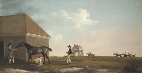 Gimcrack on Newmarket Heath, with a Trainer, a Stable-Lad, and a Jockey