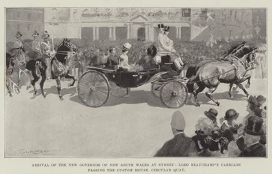 Arrival of the New Governor of New South Wales at Sydney, Lord Beauchamp