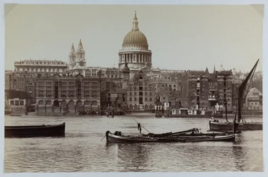 A view from Bankside looking across the River Thames towards Paul
