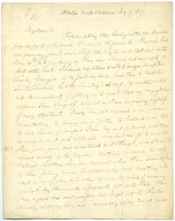 Incomplete Letter of G.W. Featherstonhaugh to Col. Abert, July 19, 1837