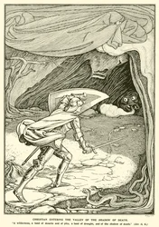 Christian Entering the Valley of the Shadow of Death