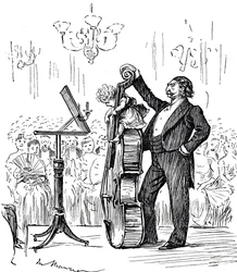 Cartoon Commenting on Musical Prodigies Who Seemed to Be Getting Younger and Younger