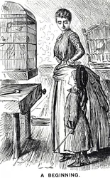 Cartoon commenting on the popularity of caged birds in Britain