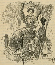Flirting (Illustration by George du Maurier)