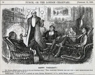Gentlemen Gathered in the Smoking Room Smoking Their After Dinner Cigars