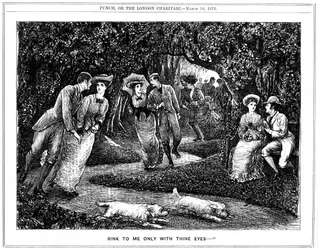 Increasing Popularity of the Roller Skate. George du Maurier Cartoon from Punch
