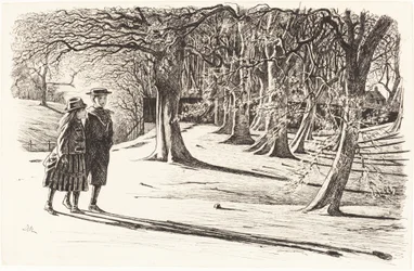 Two Children in the Snow