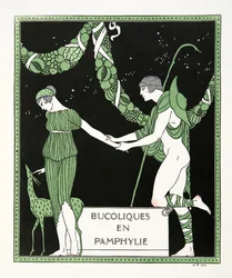Bucoloques en Pamphylie, illustration from Les Chansons de Bilitis by Pierre Louys