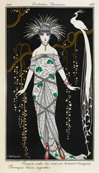 Grande robe du soir en brocart d