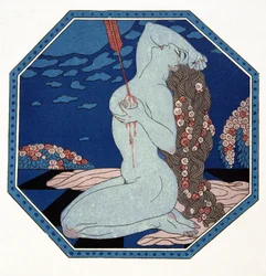 Le Deramantnier, illustration from Les Chansons de Bilitis, by Pierre Louys