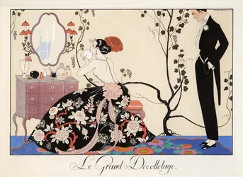 Le Grand Décolletage, engraving by H. Reidel