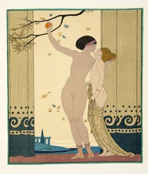 Les Conseils, illustration from Les Chansons de Bilitis, by Pierre Louys