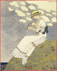 Un Peu..., design for a country dress by Paquin