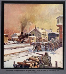 A Fight Between the Red and White Guard at a Railway Station, from Histoire des Soviets, pub. 1922