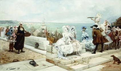 Elegant Figures Watching the Regatta, 1889