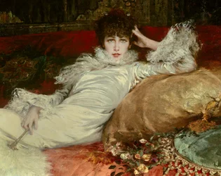 Portrait of comedian Sarah-Henriette Bernard called Sarah Bernhardt (1844-1923)