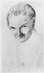 Idiot, illustration from an unpublished treatise by Jean Etienne Dominique Esquirol on the lunatics of the Salpetriere asylum, c.1818