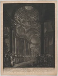 A View of the Inside of St. Stephens Walbrook, Done from the Drawing in his Majesty