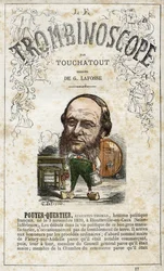 Augustin Pouyer-Quertier (1820-1891), illustration from "Le Trombinoscope", a satirical political periodical by Leon-Charles Bienvenu, known as Touchatout monography N. 17, Imprimerie Vallee, Paris, 1872