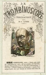 Otto von Bismarck (1815-1898), - illustration from "Le Trombinoscope", a satirical political periodical by Leon-Charles Bienvenu, known as Touchatout monography N. 7, Paris