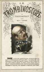 Louis-Jules Trochu (1815-1896) illustration from "Le Trombinoscope", a satirical political periodical by Leon-Charles Bienvenu, known as Touchatout monography N. 6, Paris