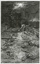 Montmartre Cemetery - illustration from Napoleon le Petit, 19th Century