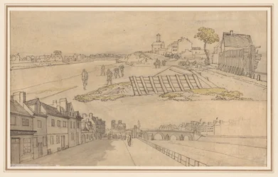 Two Views of Paris, first half 1800s