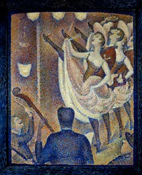 Study for the chahut Danceuses de chahut, dance a scandal, dance form that appeared at the same time as the French Cancan, around 1830 in Montparnasse. Painting by Georges Seurat (1859-1891) 1889 Buffalo. Albright Knox Art Gallery - Study for Le Chahut