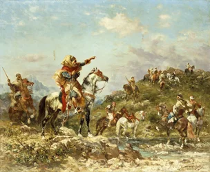 Arab Warriors on Horseback