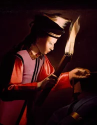 Discovery of body of St Alexis (detail)