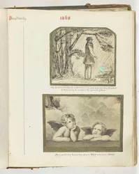 Untitled [man in the rain and two cherubs]