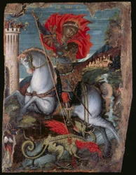 Icon of St George on Horseback Slaying the Dragon