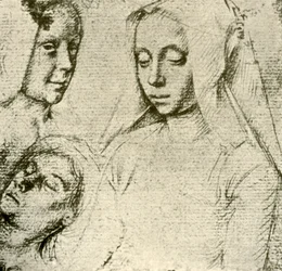 Three Female Heads, late 15th-early 16th century