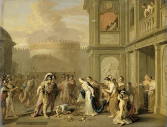 Queen Cleophis Offering Wine to Alexander the Great after his Conquest of Mazaka