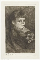 Portrait of Eleonora Bos with Cat