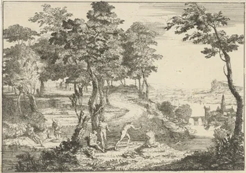 Landscape with Bathers and Anglers