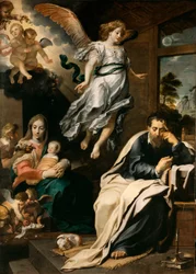 An Angel Telling Joseph in a Dream to Flee to Egypt